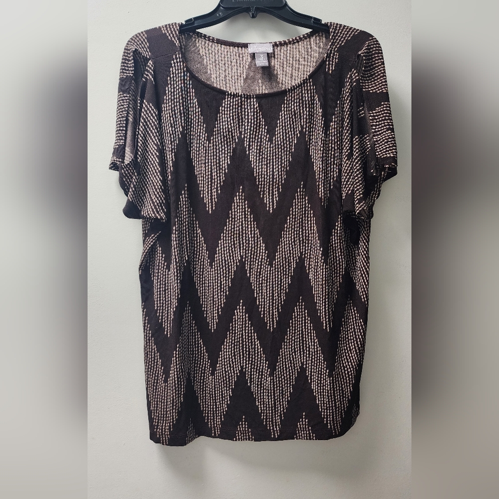CHICO'S Travelers Brown Top